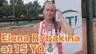 When Elena Rybakina is 15 years old | Junior practise and match highlight