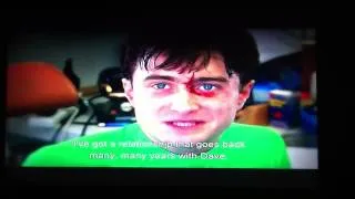 Daniel Radcliffe talks about his previous stunt double, David Holmes