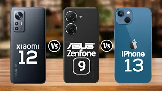 Xiaomi 12 Vs Asus Zenfone 9 Vs iPhone 13 Comparison