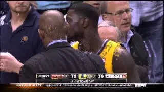 Lance Stephenson ejected after staredown with Dwyane Wade: Miami Heat at Indiana Pacers