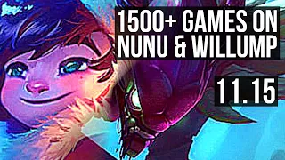 NUNU & WILLUMP vs KHA'ZIX (JUNGLE) | 6/0/11, 1500+ games, 1.7M mastery | NA Master | v11.15