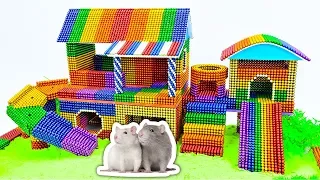 DIY - Build Amazing Hamster House Rainbow Slide With Magnetic Balls (Satisfying) - Magnet Balls