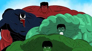 HULK 2003 vs HULK 2008 vs VENOM vs RED  HULK Marvel animation