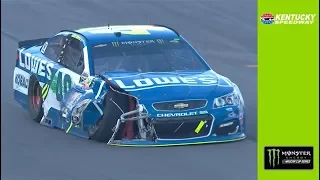 Hard hit takes out Jimmie Johnson, Brad Keselowski