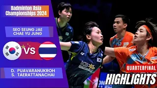 Seo/Chae (KOR) vs Puavaranukroh/Taerattanachai (THA) - QF | Badminton Asia Championships 2024