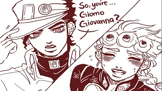 JoJo Comic Dub Jotaro meets Giorno @lelev_1223 (JoJo's Bizarre Adventure Comic Dub)