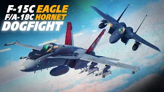 F/A-18C Hornet Vs F-15C Eagle | DOGFIGHT | Digital Combat Simulator | DCS |