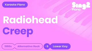 Creep (Lower Key - Piano Karaoke Instrumental) Radiohead