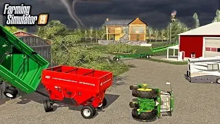 TORNADO RIPS THROUGH FARM! (BUILDINGS & EQUIPMENT DESTROYED) | FARMING SIMULATOR 2019