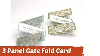 Faltkarte mit Trick--Three Panel Gate Fold Card--Anleitung