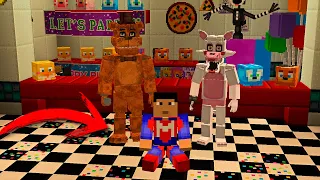 FUI ADOPTADO POR ANIMATRÓNICOS DE FIVE NIGHTS AT FREDDY'S EN MINECRAFT TROLL 🍕