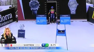 Mikaela Shiffrin - WINNER - Giant Slalom - Soldeu - RUN 2 - 2023