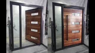 Wooden Front Pivot Doors (Contemporary Architecture) by Rhino Steel Door