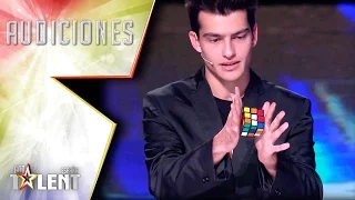 Raymon solves a Rubik's Cube… with his tongue! | Auditions 7 | Spain's Got Talent 2017