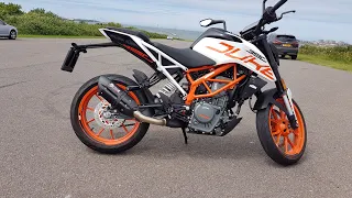 KTM 390 DUKE fly by stock vs MIVV SUONO