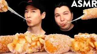 ASMR MOZZARELLA CORN DOGS with NIKOCADO AVOCADO | MUKBANG