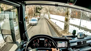 POV truck Driving MAN TGX 18.440-Silandro Italy 🇮🇹  cockpit view 4K