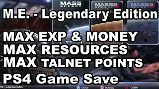 Mass Effect Legendary Edition - Max Talent Points & Resources, Max EXP Cheats - PS4 Save Wizard