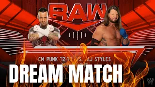 WWE 2K24 CM Punk vs AJ Styles - RAW Full Match #WWE2K24 #CMPunk #AJStyles #2K24 #FullMatch
