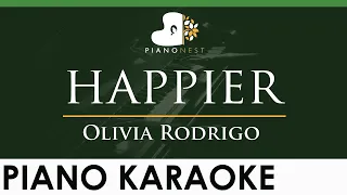 Olivia Rodrigo - happier - LOWER Key (Piano Karaoke Instrumental)