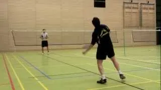 Badminton Erstes HE Kreisliga Tauber/Hohenlohe Satz 1