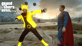 GTA V mods: Naruto vs Superman Epic Battle