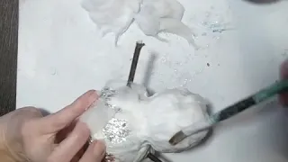 Снеговик из ваты/простой. 1 часть