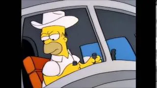 Homer rides the bomb