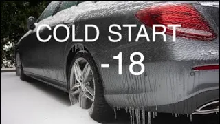 Mercedes E220 W213 Cold Start -18 °C