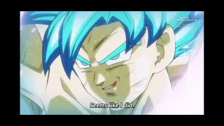 Goku se transforma en super Saiyan blue universal