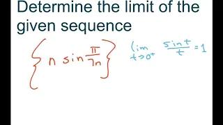 Find The Limit Of The Given Sequence n sin Pi/7n