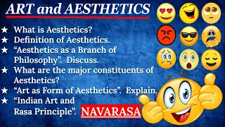 ART and AESTHETICS-Art as a From of Aesthetics,Indian Art and RASA PRINCIPLE. #Art#Aesthetics#9Rasas
