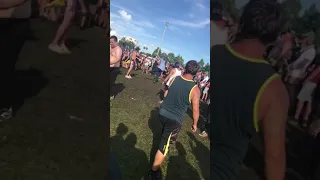 Guy gets knocked out in mosh pit . (Warped tour 2018, Orlando)
