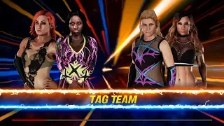 WWE 2K18 FASTLANE 2018 BECKY LYNCH & NAOMI VS NATALYA & CARMELLA TAG TEAM MATCH