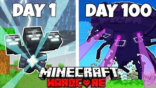 I Survived 100 DAYS as a WITHER STORM in HARDCORE Minecraft...
