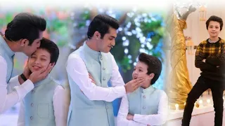 Iqrar-ul-Hassan with his Son Pehlaaj On Set Of Shan-e-Ramzan looks so beautiful ♥♥