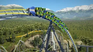 Cliffhanger POV | NoLimits 2 | Terrain Intamin Multi-Launch Coaster