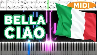 BELLA CIAO. Easy piano tutorial + MIDI + sheet music PDF