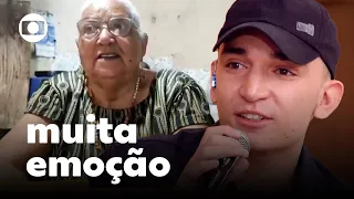 João Gomes se emociona e chora com recado da avó | Encontro com Fátima Bernardes | TV Globo