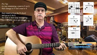 Learn Under the Board Walk slow version play along with Scrolling lyrics and chords