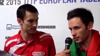 Fegerl Stefan and Monteiro Joao. Post-match interviews.