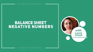 Training Demo -  Balance Sheet Negative Numbers in QuickBooks Online