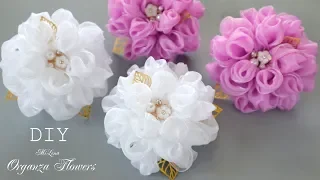 DIY ORGANZA FLOWERS