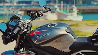 Triumph Street Triple RS｜US YOSHIMURA AT2｜raw exhaust sound only 🎧Headphone