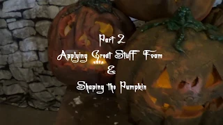 Dead Things Vlog- Carvable Great Stuff Pumpkin Tutorial Part 2