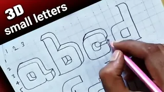 3D Small Letter of English Writing Using Grid | Typography Tutorial [Tabrez Arts]