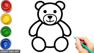 How To Draw Teddy Bear | Teddy Bear Drawing | Smart Kids Art