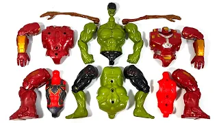 Merakit Mainan Spider-Man vs Hulk Buster vs Siren Head dan Hulk Smash Action figure toys superhero