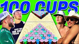 100 Cup Beer Pong! (with CRAZY Challenges)