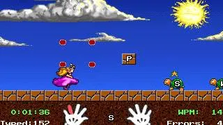 Mario Teaches Typing Gameplay